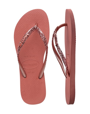 Havaianas Slim Glitter II Toe Post Flip Flop Sandals