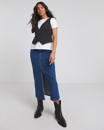 Black Tailored Waistcoat