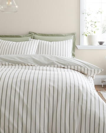 Bianca Hampton Stripe 100% Cotton Duvet Cover Set