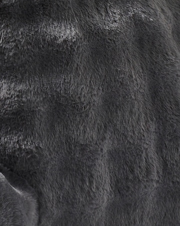 Bubble Faux Fur Back Support Cushion - Charcoal