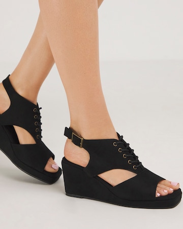 Ariana Shoe Boot Wedge Sandals Wide E Fit Simply Comfort