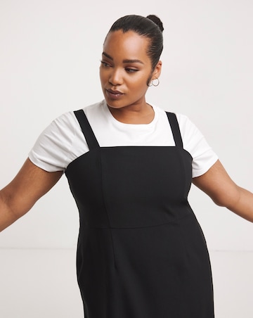 Square Neck Pinafore Dress