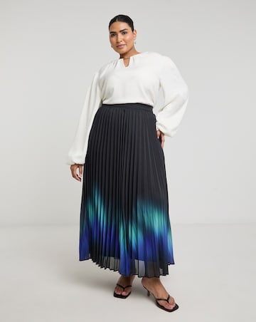 Joanna Hope Puff Sleeve Blouse With Neck Detail