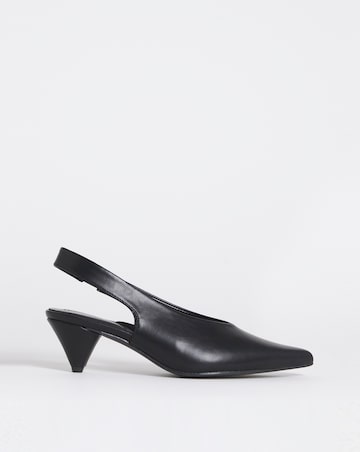 Rina Slingback Pointed Toe Heeled Shoes - Wide Fit (E)