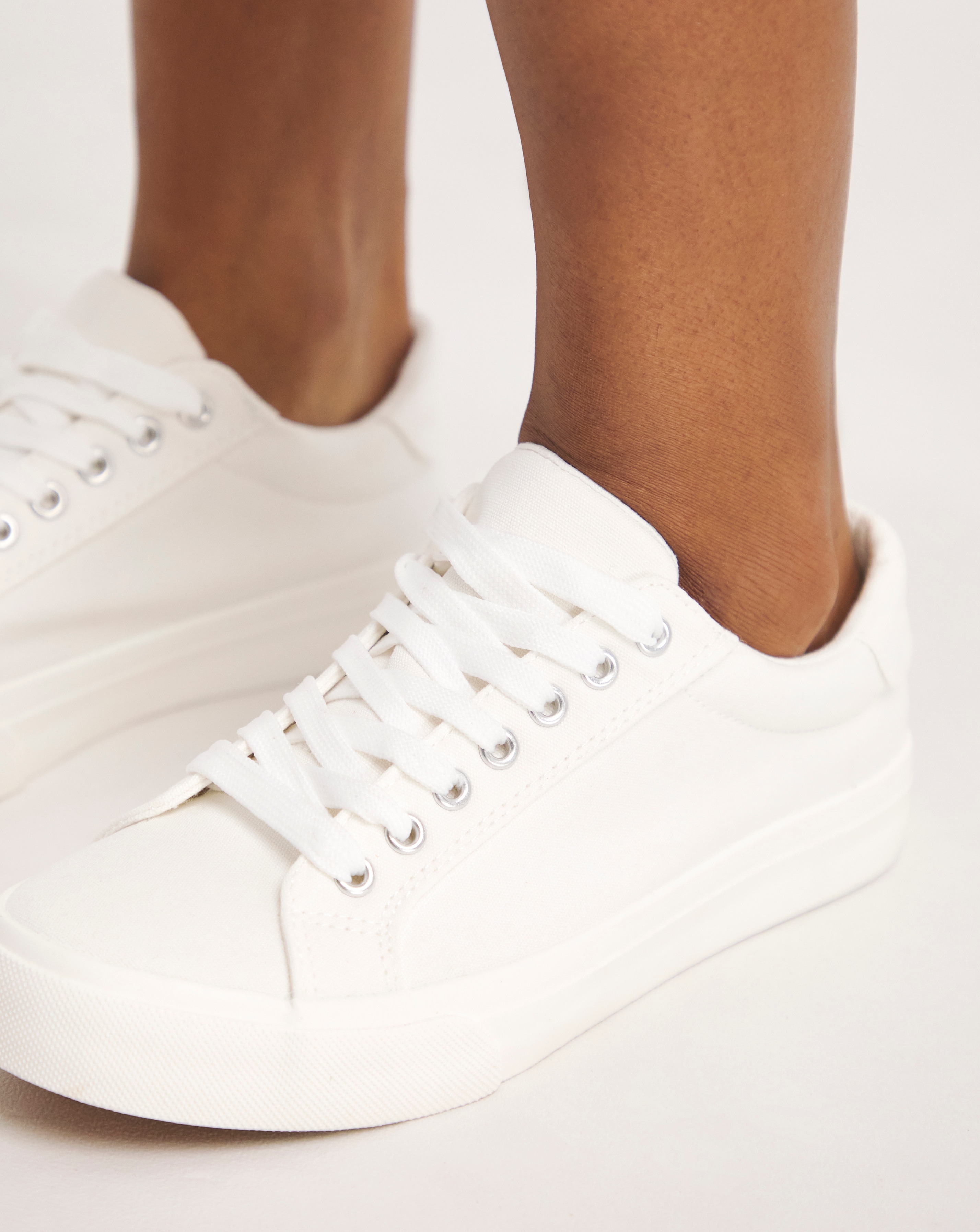 White pumps no laces hotsell
