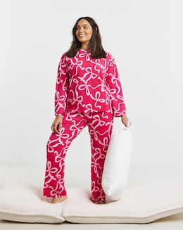 Value Long Sleeve Pyjama Set Bow Print