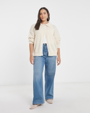 Cream Collar Cardigan