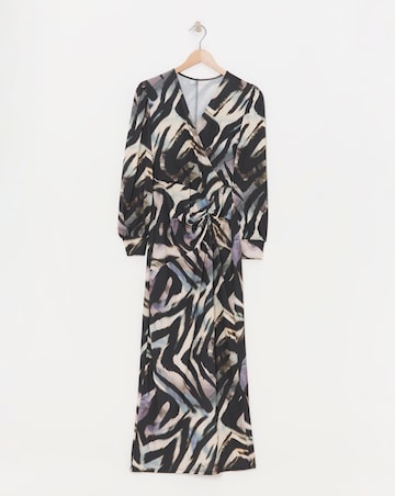 Flounce London Printed Jersey Maxi Dress