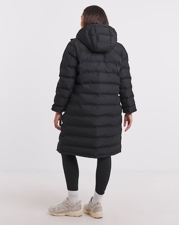 Snowdonia Black Showerproof Long Padded Jacket