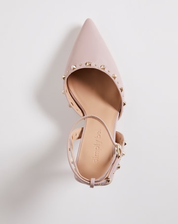 Hanny Studded Heel Court Shoe - Extra Wide Fit (EEE)