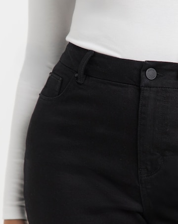 Super Stretch Premium Denim Black Flared Jeans