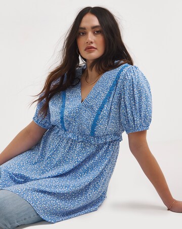 Joe Browns Lace Trim Ditsy Top