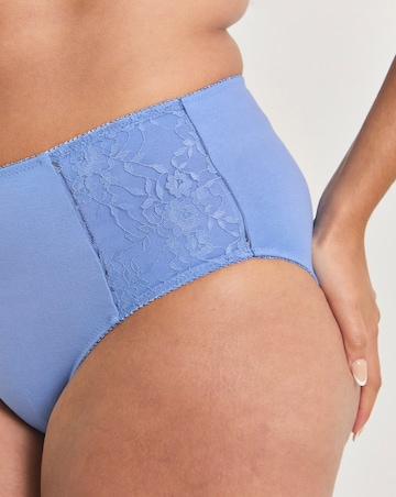 Pretty Secrets (2 Pack) New Sarah Cotton Full Fit Knickers Blue/Cream