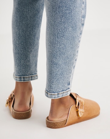 Ellie Footbed Closed Toe Mule Shoe Extra Wide EEE Fit