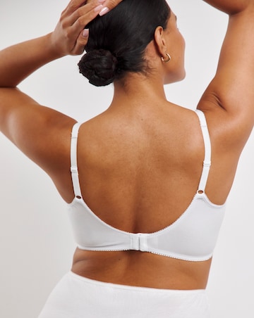 Pretty Secrets (2 Pack) Full Cup Non Wired Cotton Bras (B-G) White/Black