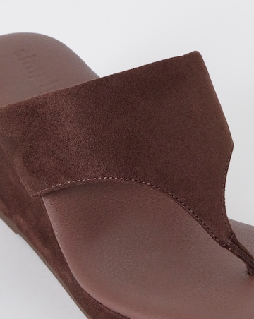 Fresno Wegded Toe Post Sandals - Extra Wide Fit (EEE)