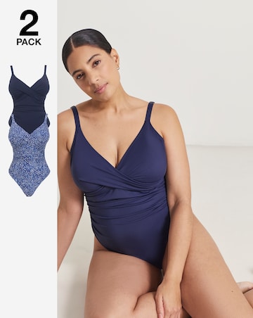 MAGISCULPT Medium Control 2 Pack Plunge Swimsuits