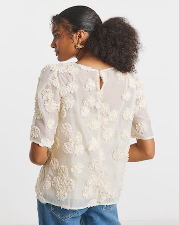 Joanna Hope Floral Textured Blouse