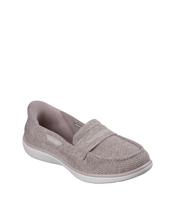 Skechers Taupe On-The-Go Flex Radiant Bonnie Slip In Loafers - Standard Fit (D)