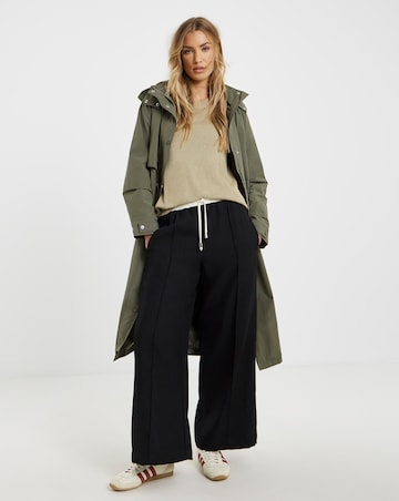 Khaki Storm Flap Detail Parka