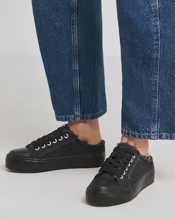 Bowie Raw Edge Slip on Trainers - Extra Wide Fit (EEE)