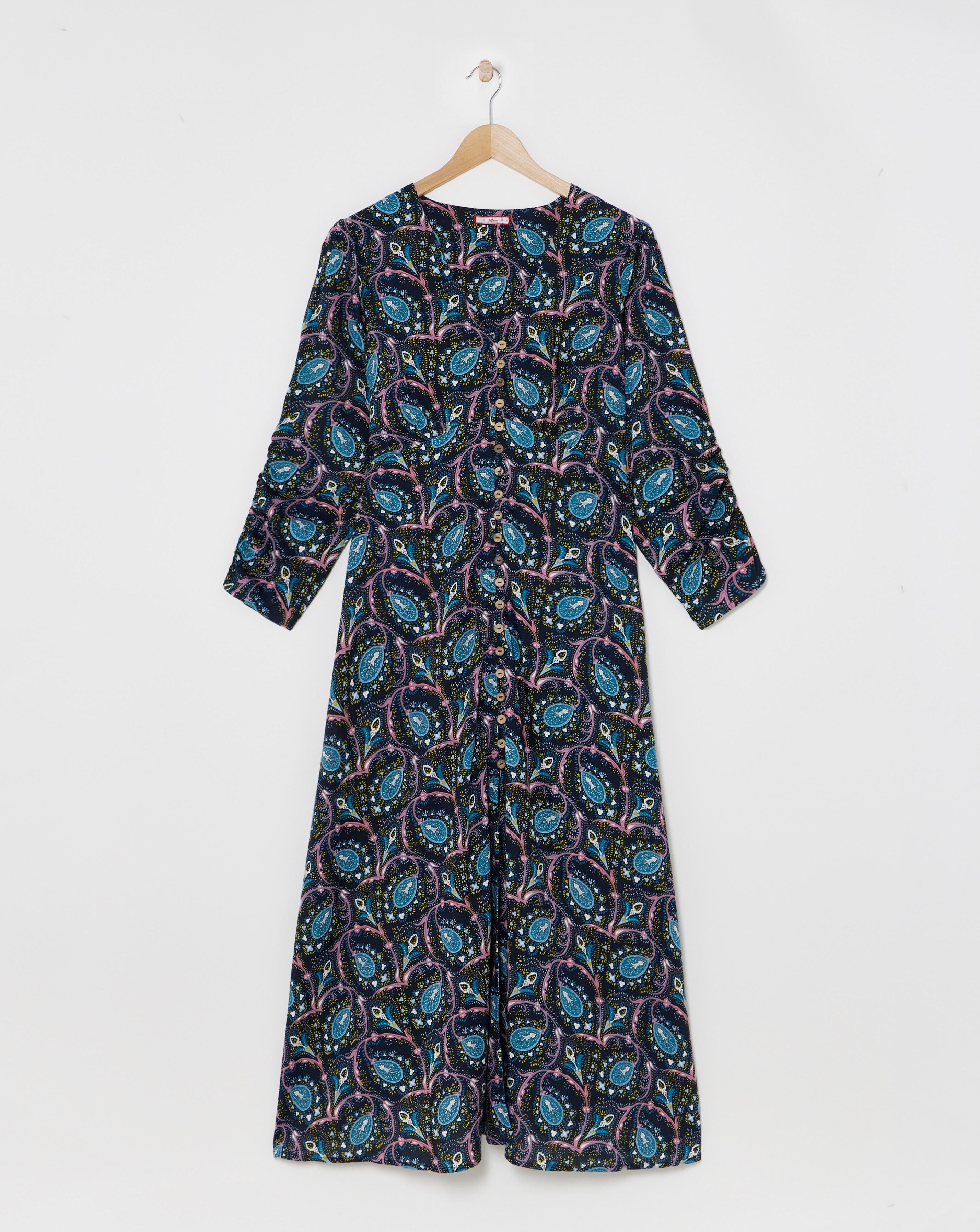 Joe Browns Blue Multi Paisley Button Through Maxi Dress
