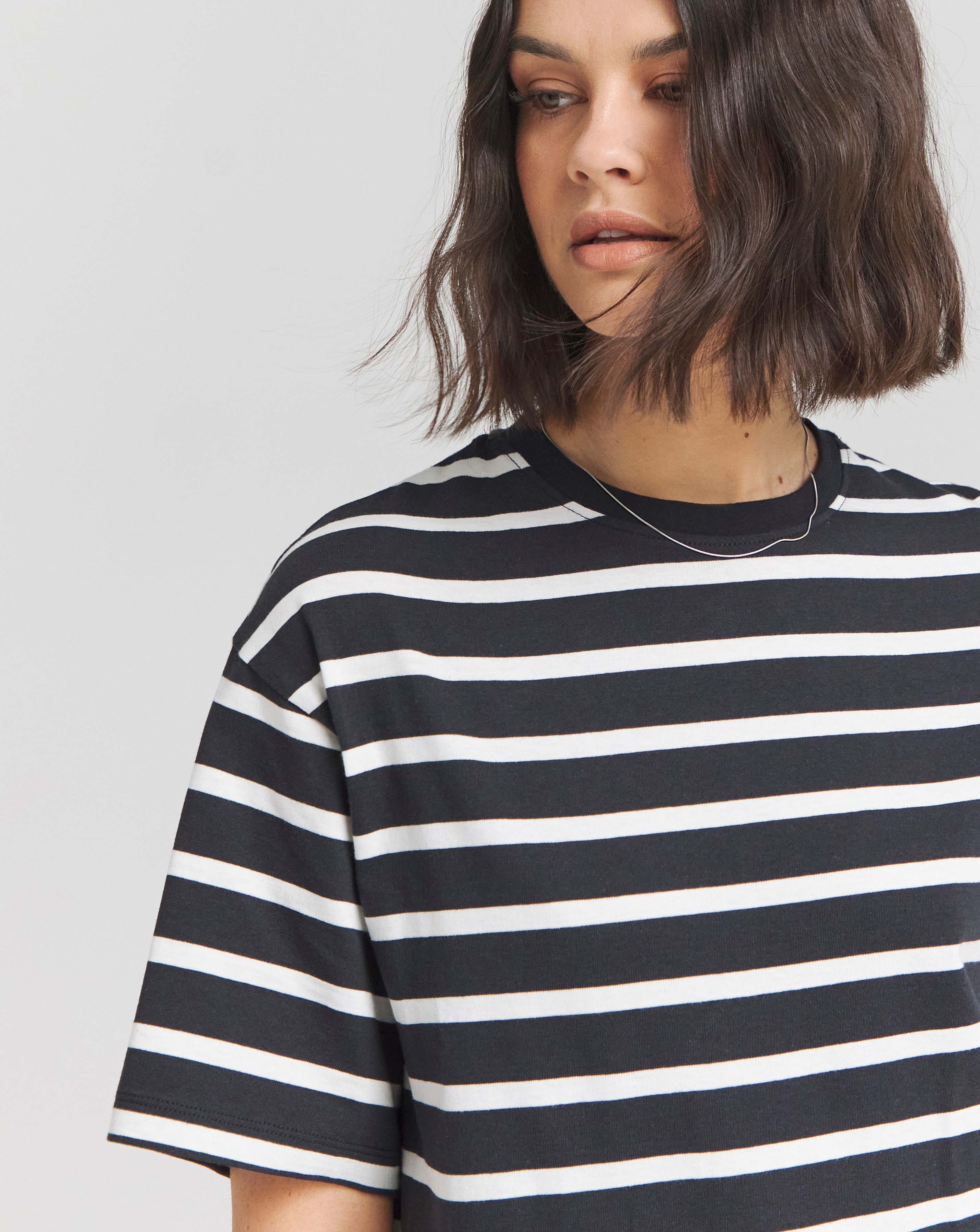 Black white t shirt dress sale