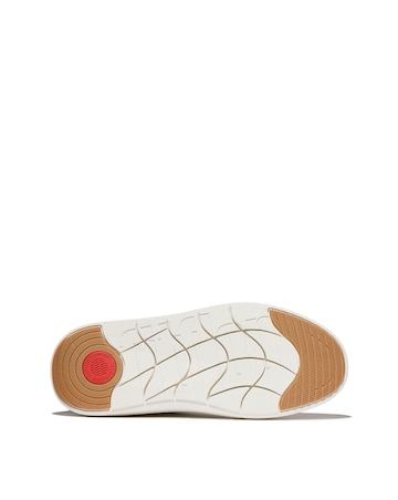 Fitflop Leather Lace Up Trainers Urban White/Chocolate Mix - Standard Fit (D)