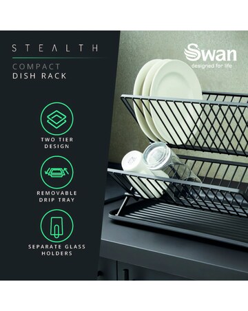 Swan Stealth Collapsible Dish Rack