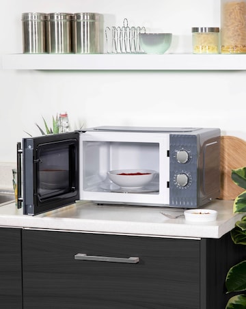 Russell Hobbs RHMM715G 17Litre Textured Honeycomb Manual Microwave- Grey