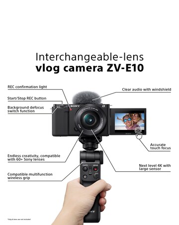 Sony Alpha ZV-E10L Vlogging Camera with 16-50mm Power Zoom Lens