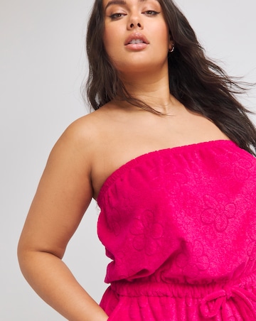 Floral Jacquard Towelling Playsuit