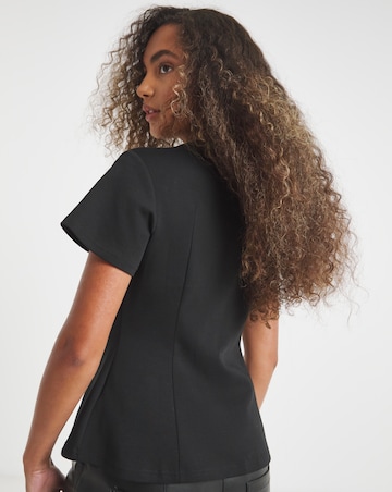 Black Cinched In Waist Top