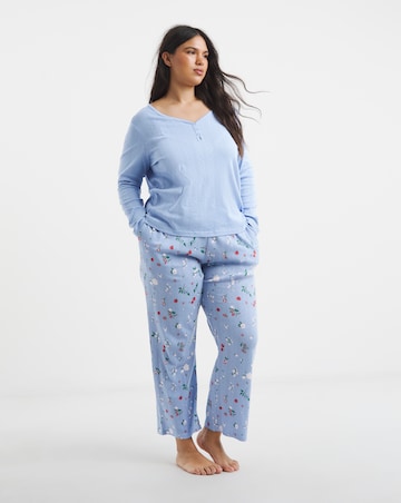 Pretty Secrets Henley Top Pointelle Pyjama Set