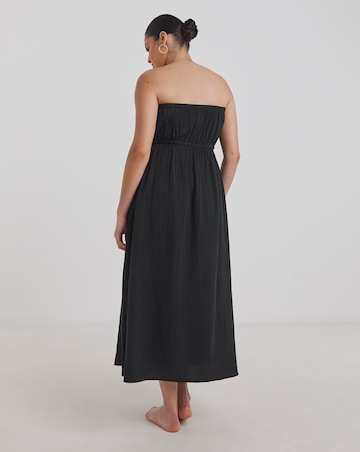 Beach to Beach Cotton Bandeau Beach Midi Dress