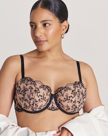 Pretty Secrets Penelope Balcony Bra (B-F) Black