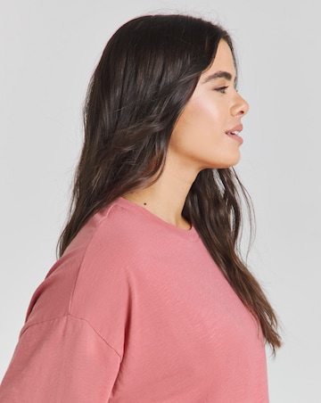 Blush Slub Crew Neck T-Shirt