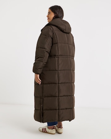 Chocolate Maxi Padded Duvet Coat