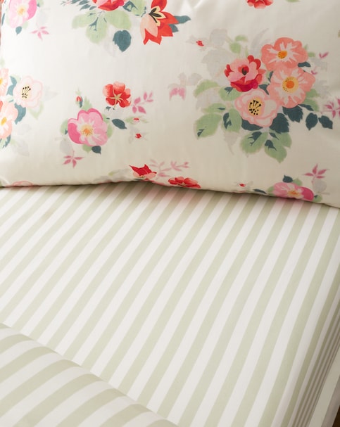 Cath Kidston Canopy Stripe 100% Cotton Fitted Sheet