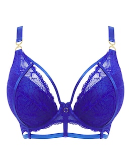 Figleaves Layla Lace And Strapping Balcony Bra B-G