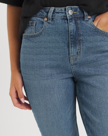 Simply Be 99 1 Mid Blue Comfort Stretch Loose Mom Jeans