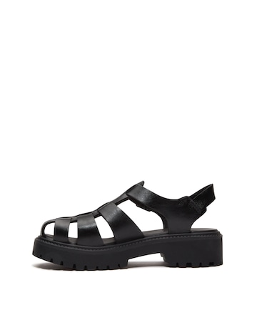 Timberland Stone Street Fisherman Black Full Grain Sandals