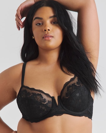 Pretty Secrets (2 Pack) Katie Lace Full Cup Wired Bras (B-G) Black/White