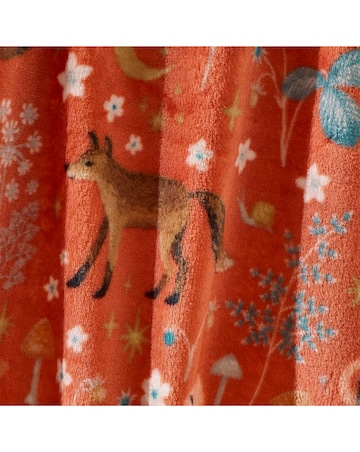 Catherine Lansfield Enchanted Twilight Fleece Throw - Burnt Orange