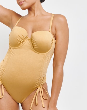 Figleaves Curve Cancun Underwired Bandeau Swimsuit