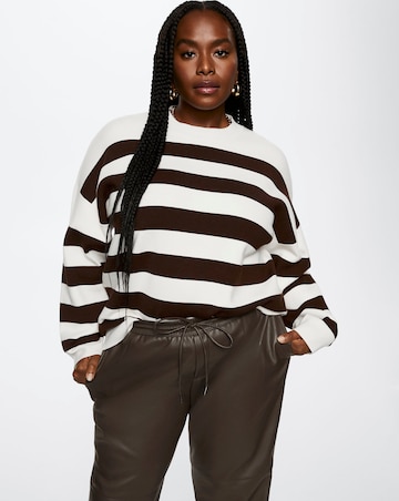 Mango Leather-effect Trousers