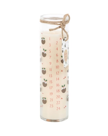 Christmas Pudding Scented Advent Tube Candle