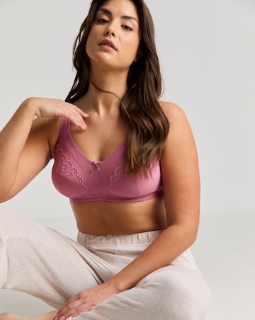 Pretty Secrets (2 Pack) Sally Minimiser Non Wired Bras (D-J) Blue/Pink
