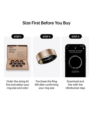 Ultrahuman Ring AIR Bluetooth Smart Ring - Brushed Rose Gold - Size 10