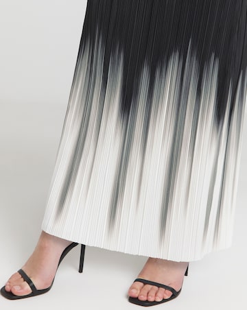 Mono Ombre Plisse Maxi Skirt